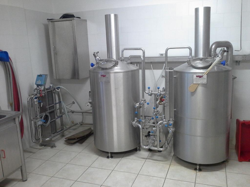 Impianto completo per produzione Birra da 100 Litri - Fermentatori assistenza macchine enologiche Bucher Vaslin ricambi originali